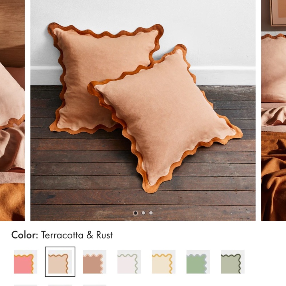 Bed Threads 100% French Flax Linen - terracotta/rust
